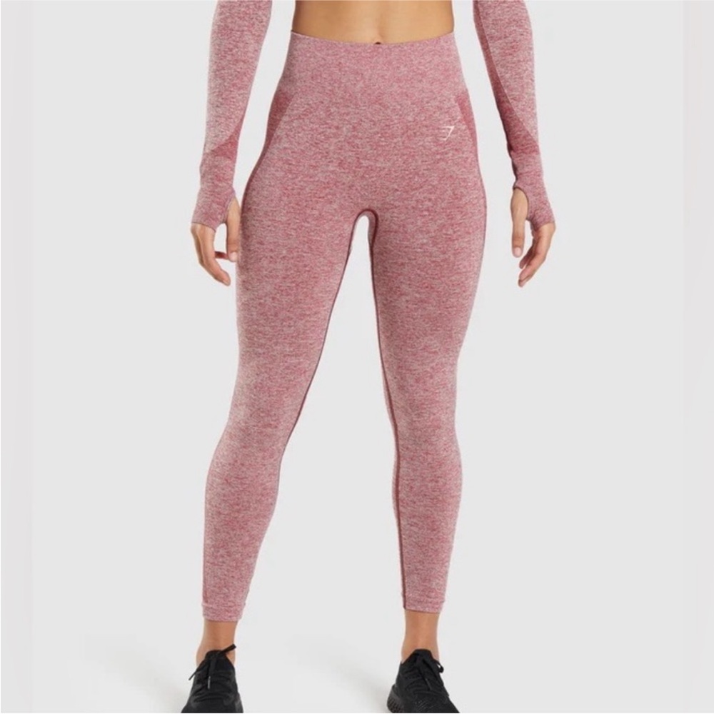 Gymshark Flex High Waisted Leggings - Burgundy Marl
